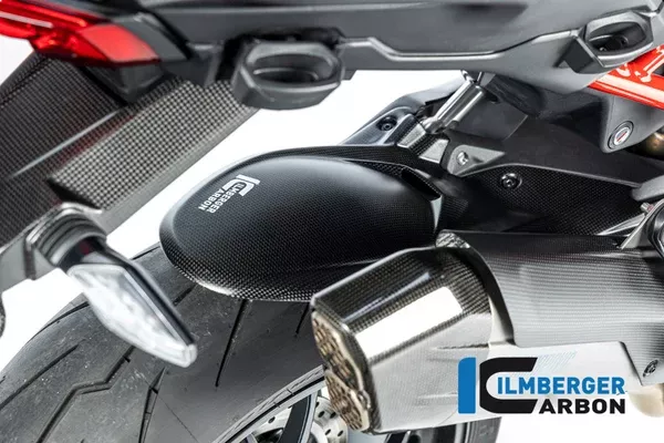 Ilmberger Carbon Rear Hugger With Upper Cable Guard Ducati Multistrada V4 / Pikes Peak / RS 2022-2026 – Plain Matte