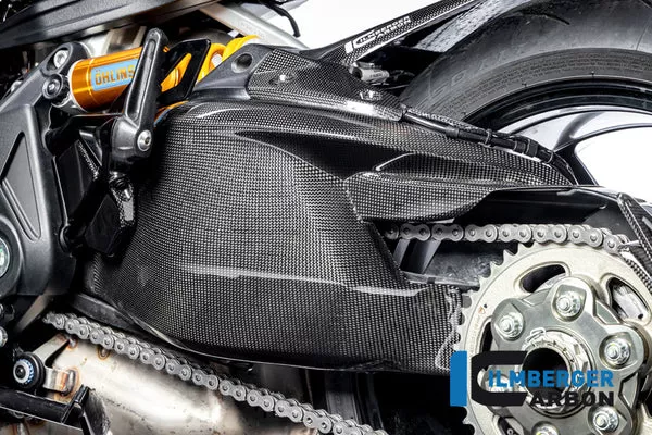 Ilmberger Carbon Swingarm Cover With Upper Chain Guard Ducati Diavel 1260