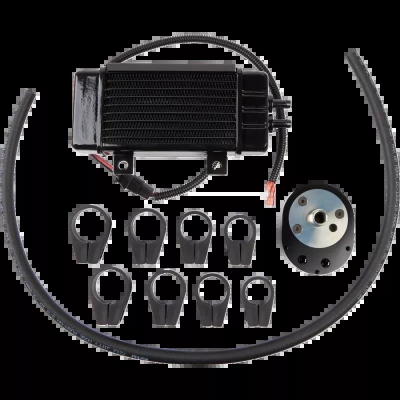 JAGG OIL COOLERS (VERTICAL MOUNT FAN ASSIST) HARLEY BAGGERS 99-16