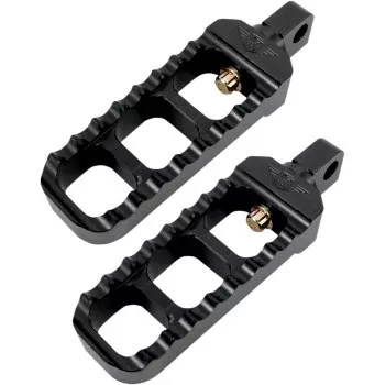 JOKER MACHINE 1620-1148 08-61-1B Adjustable Serrated Billet Footpegs – Black