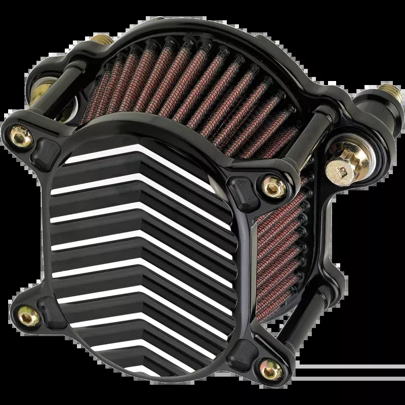 JOKER MACHINE OMEGA V BLACK/MACHINED AIR FILTER KIT HARLEY 99-17 BIG TWINS