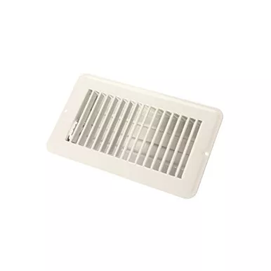 JR Products 02-28965 Dampered Floor Register 4" x 8", White