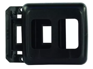 JR Products 12315 Double Switch Base and Face Plate - Black