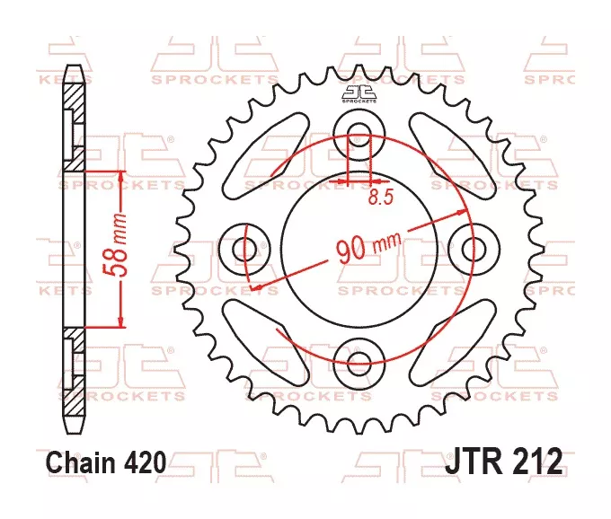 JT Sprockets 420 Steel Rear Sprocket Honda Grom / Monkey 2014-2021