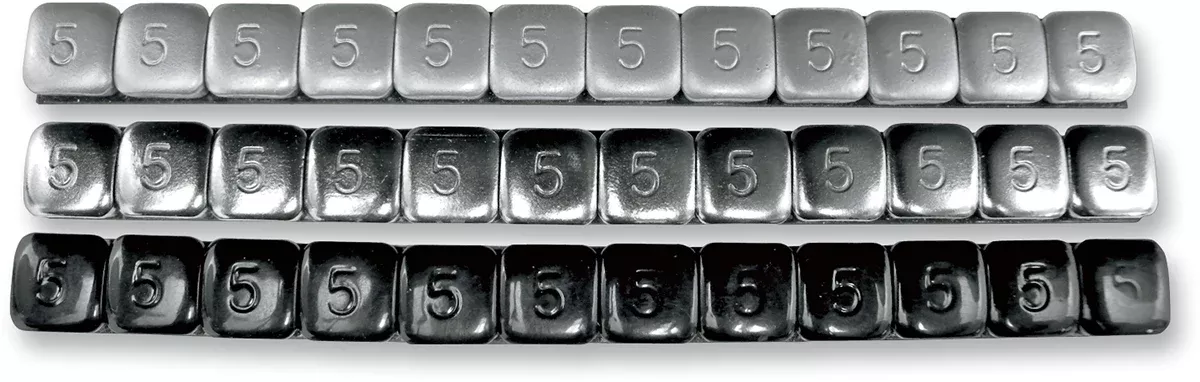 K&L SUPPLY Square Adhesive Stick-On Steel Wheel Weights – Silver, 360 Pack (Part No. 32-3494)