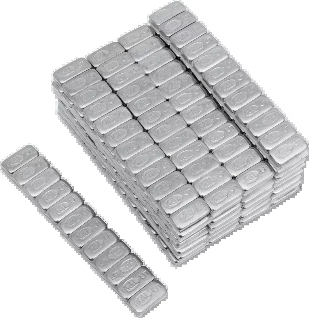 K&L SUPPLY Wheel Weights – Rectangle Adhesive Stick-On Chrome – 360 Pack, Part 32-8087