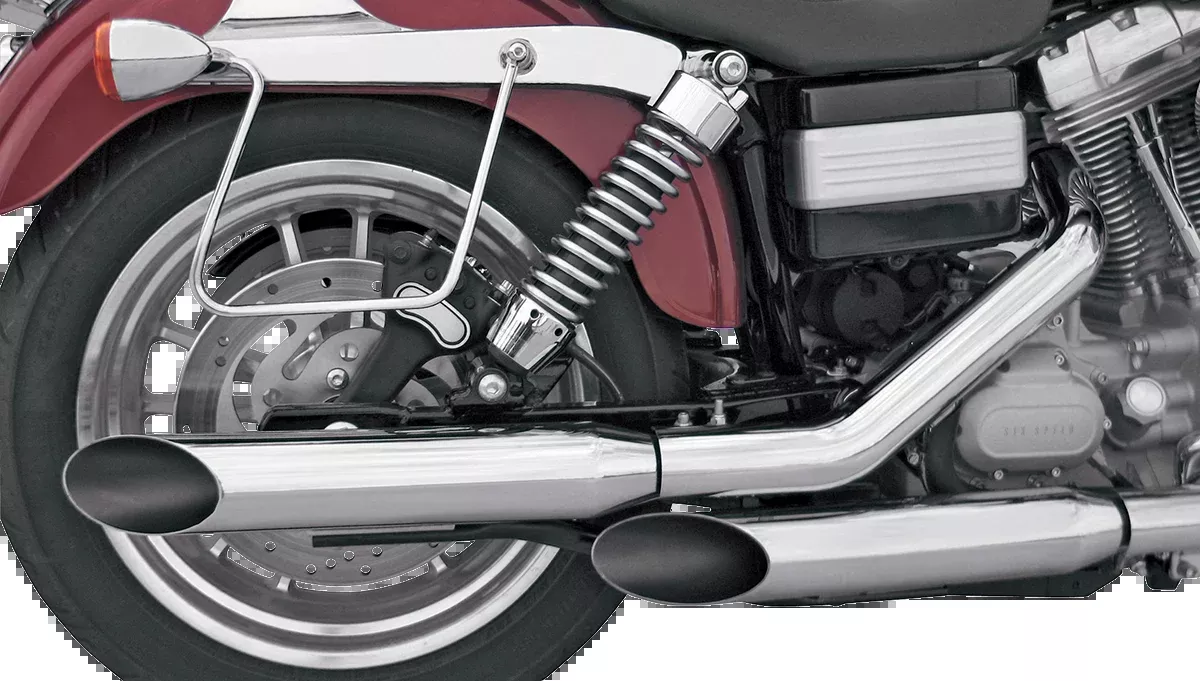 Khrome Werks 3" HP-Plus Chrome Slip on Mufflers for 1991-05 Harley Dyna FXD FXDC