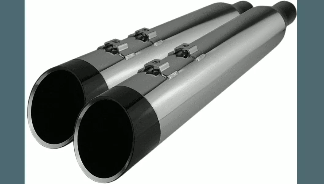 Khrome Werks 4-1/2" HP-Plus Slip-On Mufflers for '96-16 Harley Davidson Touring and '09-24 TriGlide and Freewheeler - Black with Tracer Tip