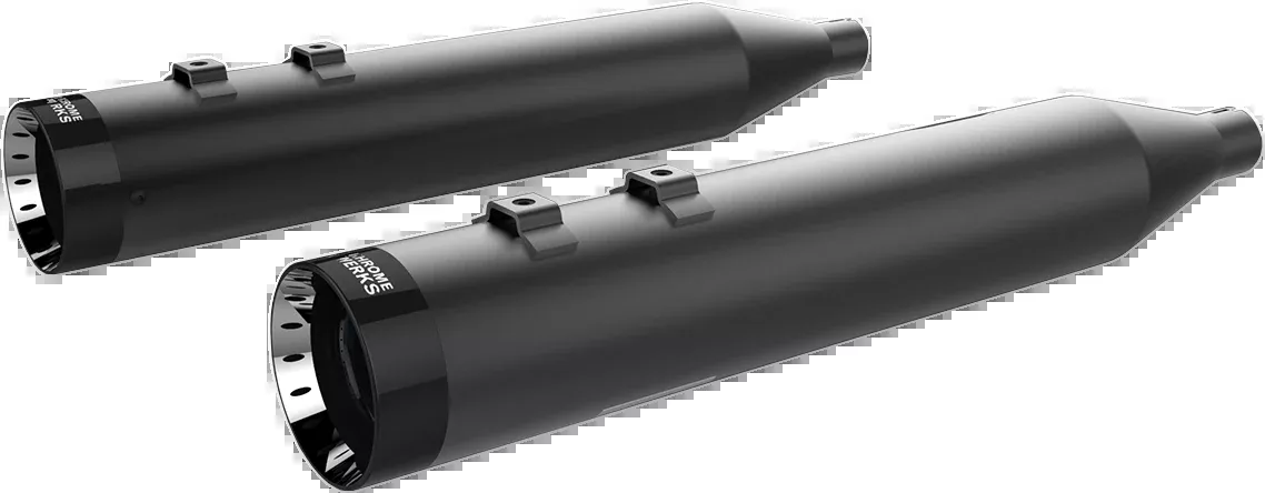 Khrome Werks 4.5" Black HP-Plus Exhaust Mufflers for 1999-16 Harley Touring FLHR