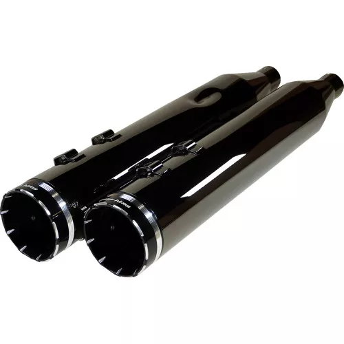 Khrome Werks 4.50" HP-Plus Slip-On Mufflers for 2017-2024 Harley Touring - Eclipse w/ Tracer Tips