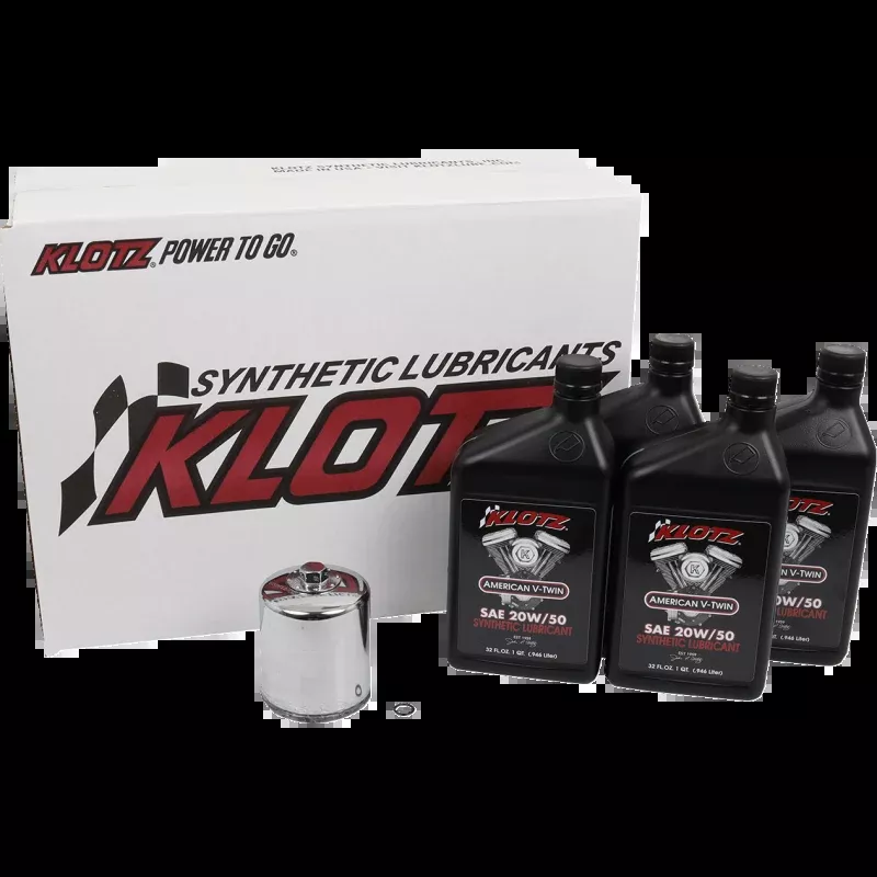 KLOTZ BASIC SYNTHETIC OIL CHANGE KITS (4) HARLEY DAVIDSON MODELS