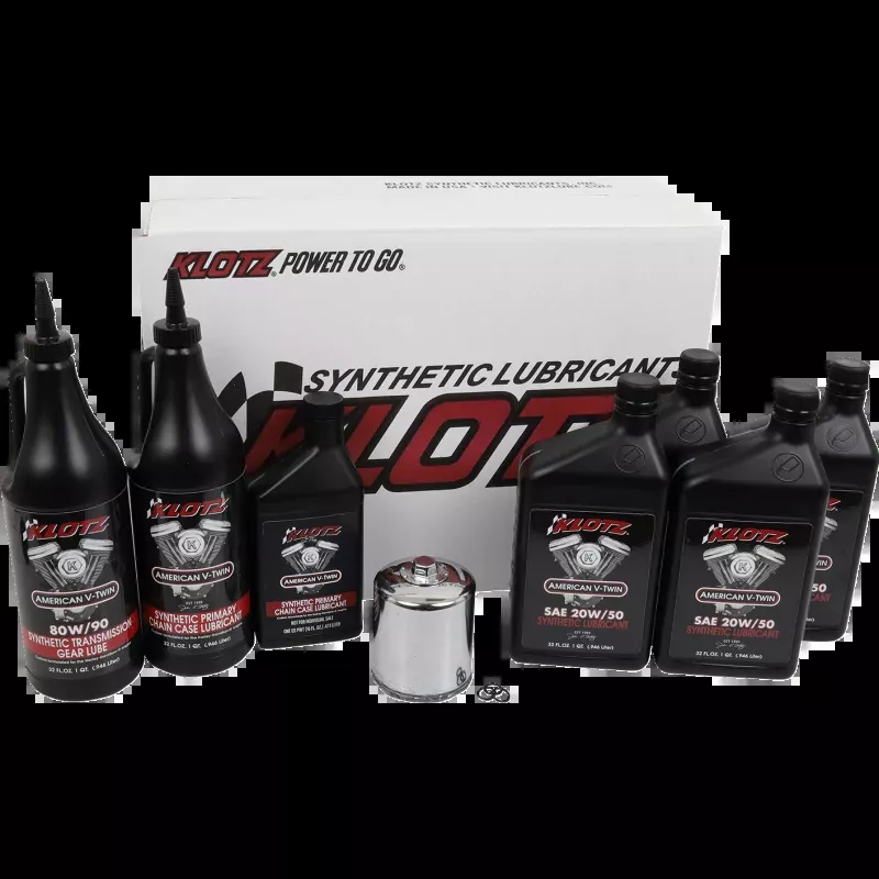 KLOTZ PREMIUM SYNTHETIC OIL CHANGE KITS (4) HARLEY DAVIDSON MODELS