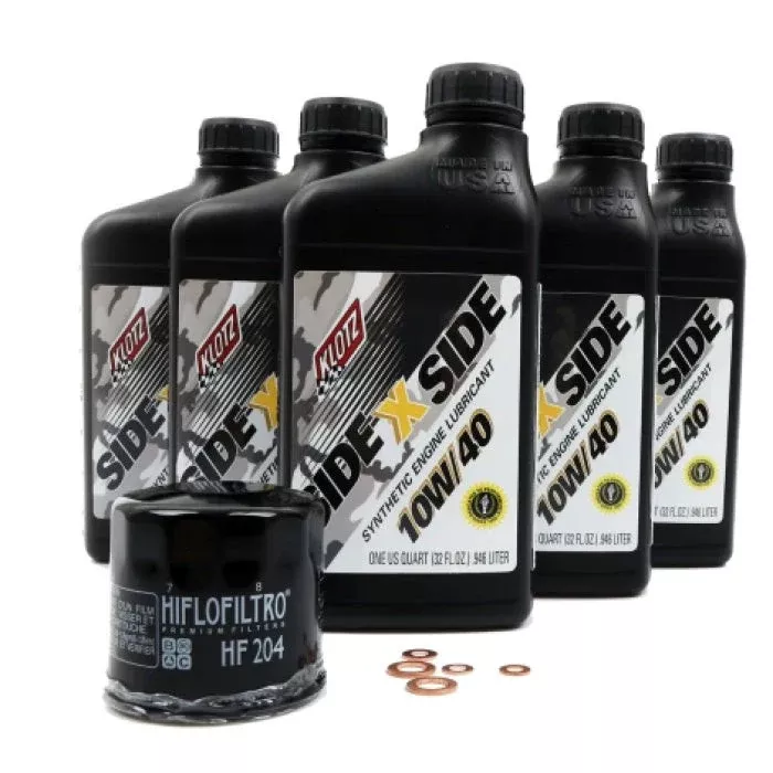 Klotz Synthetic 10W/40 Oil Change Kit with Hiflo Filter For Yamaha RMAX4 1000