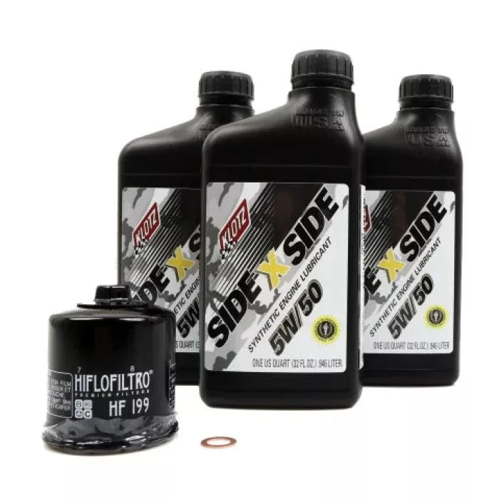 Klotz Synthetic 5W/50 Oil Change Kit with Hiflo Filter For Polaris RZR Pro XP