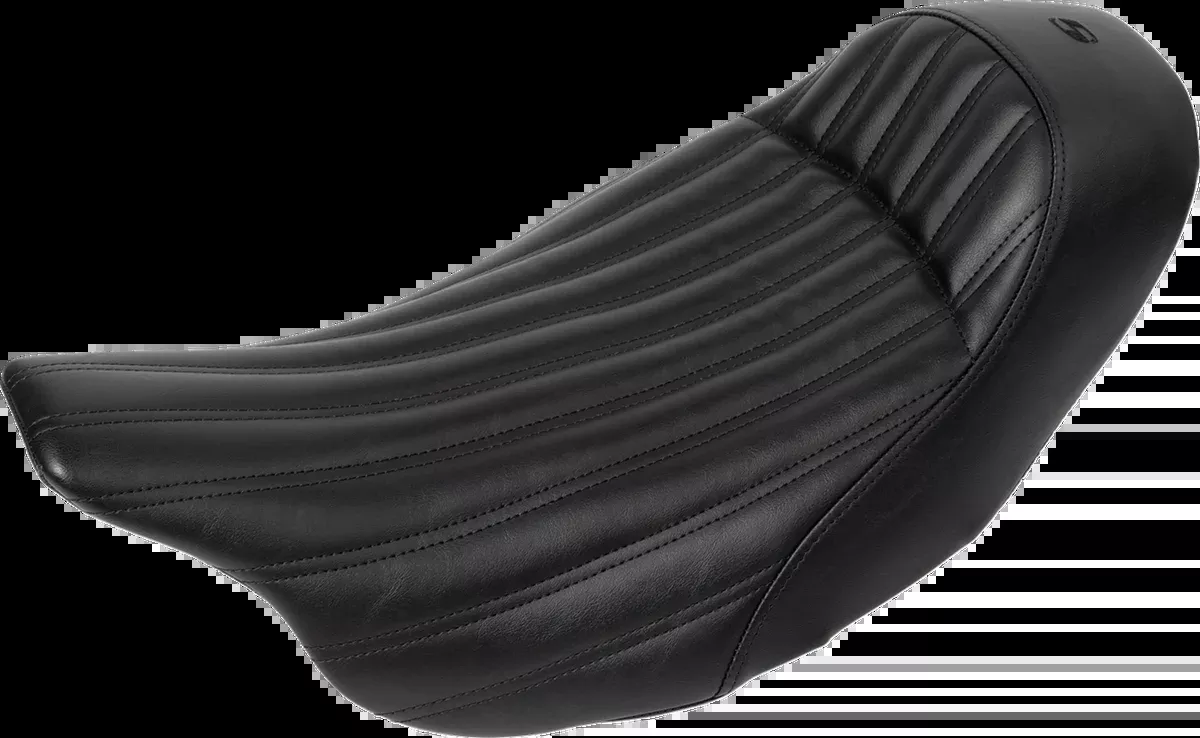 Knuckle Solo Seat - Ribbed - Black - FL '08-'24
