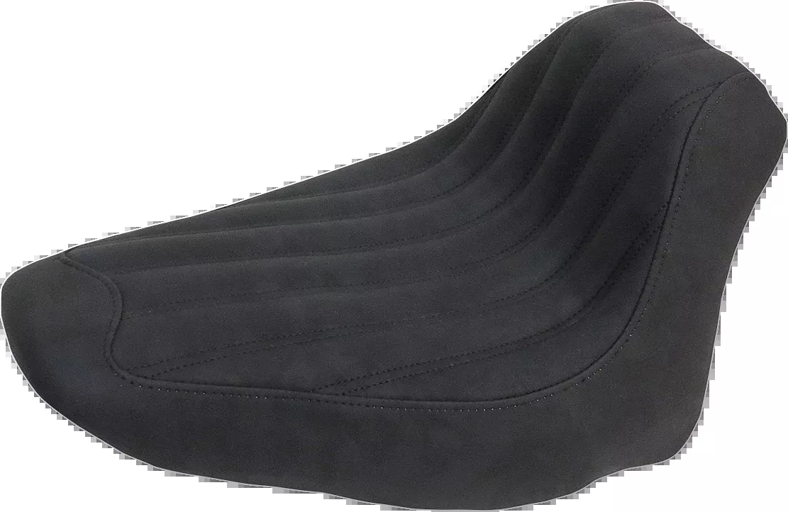 Knuckle Solo Seat - Ribbed - Black - FLSTC