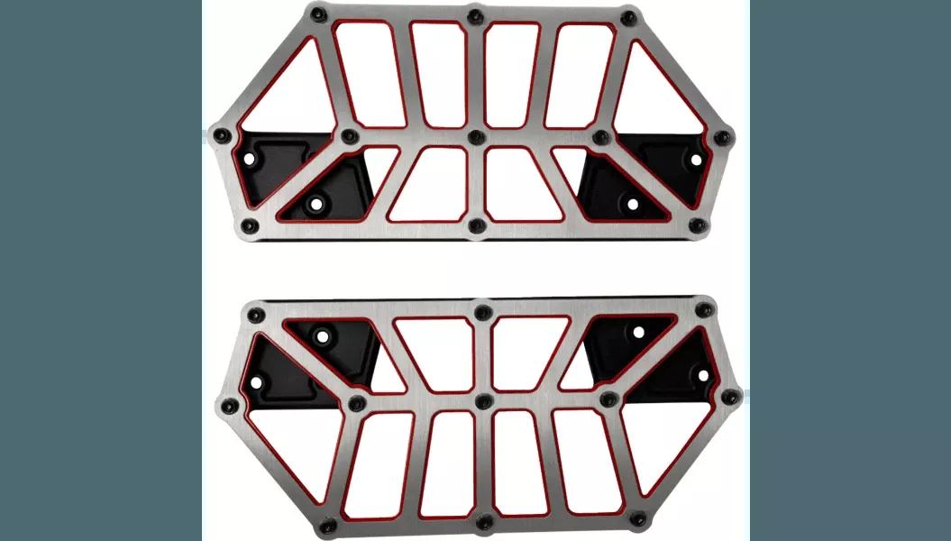 Kodlin NXL Floorboards for '86-Up Harley Davidson Models with Floorboards (See Fitment) - Black w/ Stainless Steel Cover