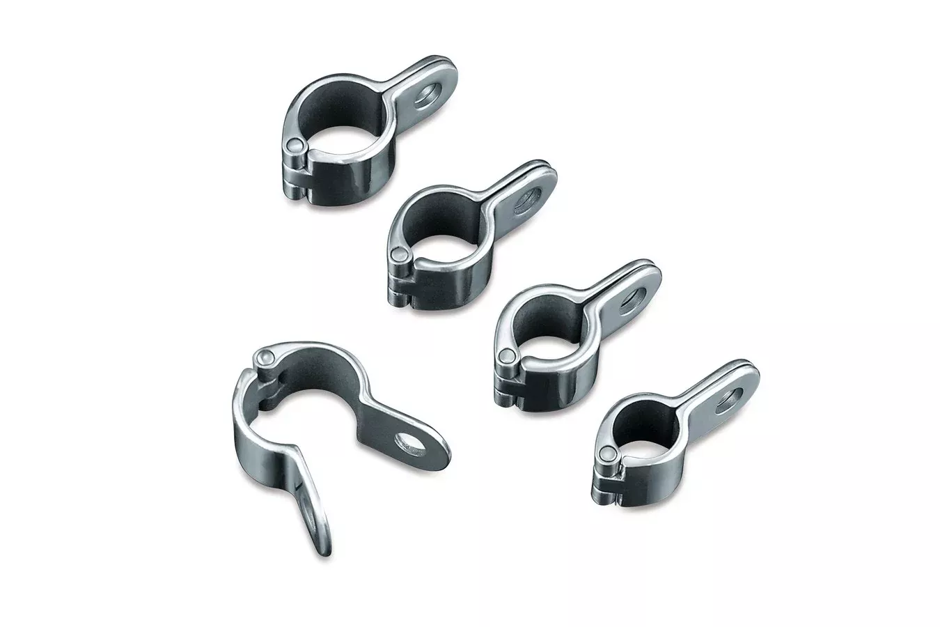 Kuryakyn 1002 Chrome 1" Magnum Quick Clamps Pair Harley & Metric