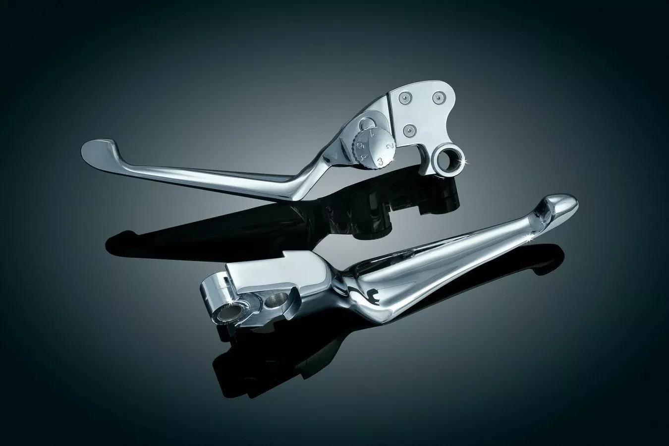 Kuryakyn 1080 Chrome Adjustable Boss Blade Brake Clutch Hand Levers Cable