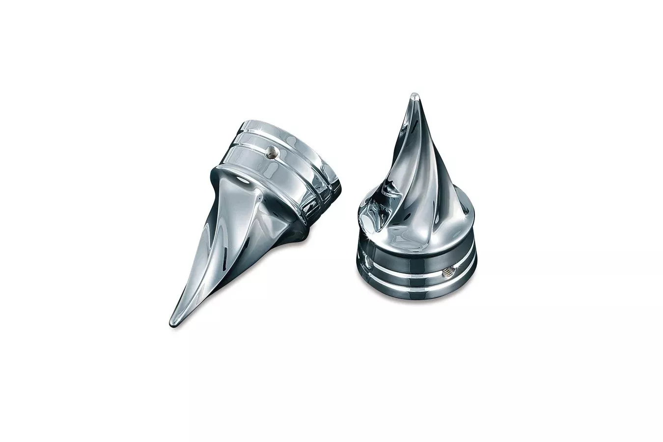 Kuryakyn 1217 Chrome Twisted Front 3/4" Axle Caps 80-07 Softail FXD FLH/T XL FXR