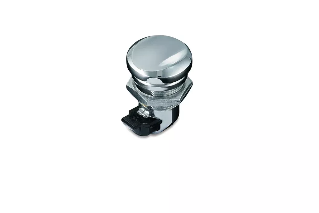 Kuryakyn 1467 – Push-Button Fuel Door Latch for Harley-Davidson – Chrome