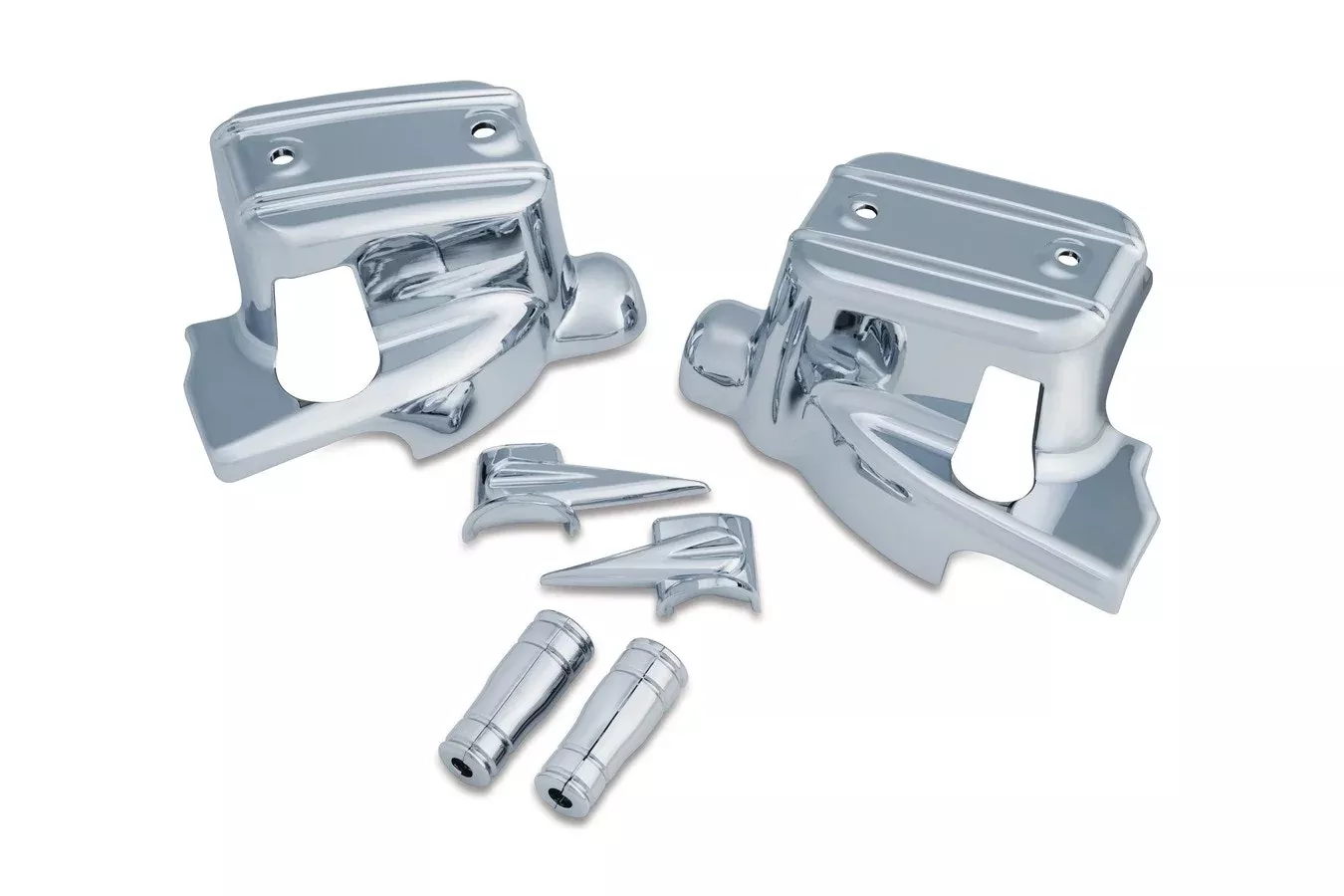 Kuryakyn 1739 Chrome Brake Clutch Control Handlebar Dress-Up Cover Kit Harley 14-16