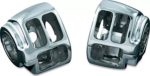 Kuryakyn 1747 Motorcycle Handlebar Accessory: Hand Control Switch Housings for 2011-19 Harley-Davidson Motorcycles, Chrome, 1 Pair