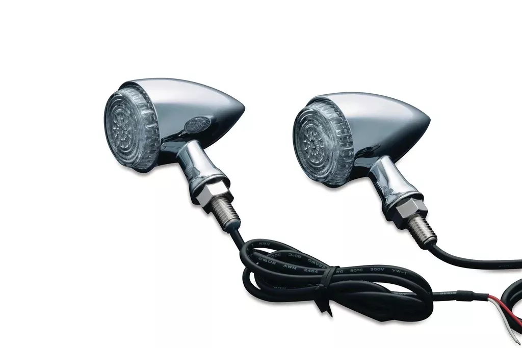 Kuryakyn 2507 – Torpedo Lights – Run – Turn – Brake – Chrome – Rear Lights