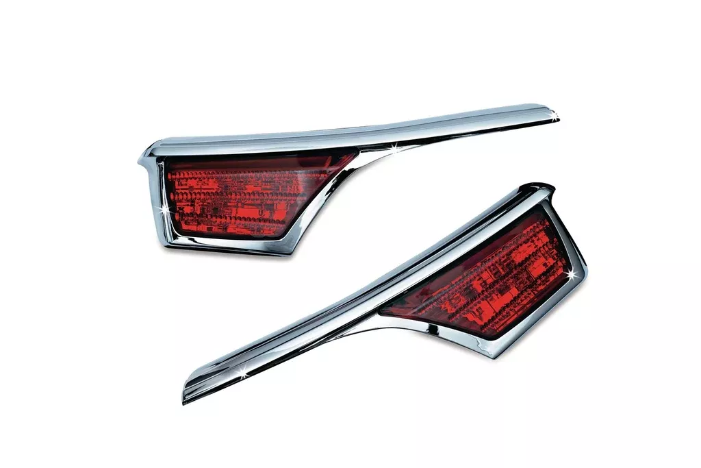 Kuryakyn 3240 – L.E.D. Passenger Armrest Trim with Turn Signal Accents – Chrome