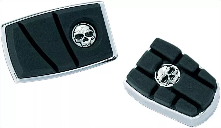 Kuryakyn 4405 Chrome Zombie Brake Pedal Pad for Harley Softail Dyna 84-19