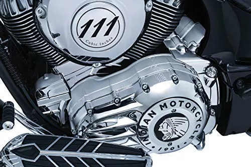 Kuryakyn 5644 Motorcycle Accent Accessory: Rear Oil Panel Cover for 2014-18 Indian Motorcycles, Chrome