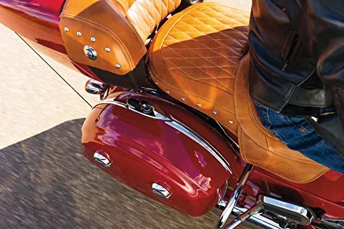 Kuryakyn 5670 Motorcycle Accent Accessory: Saddlebag Trim Top for 2014-19 Indian Motorcycles, Chrome