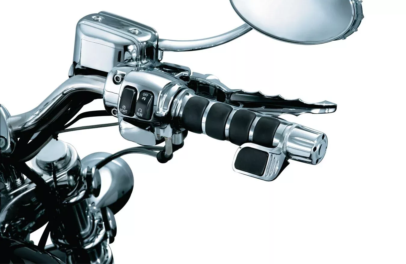 Kuryakyn 6238 Chrome Grip End Weights for ISO Kinetic & Braided Grips