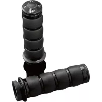 Kuryakyn 6320 ISO Grips For Harley Cable Black For Harley Motorcycles 1980-2021