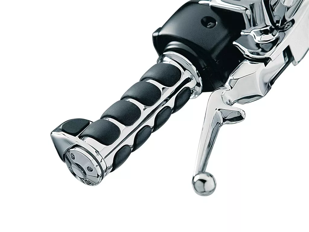 Kuryakyn 6343 – Premium ISO Grip for ’08-’18 Harley-Davidson w / Electronic Throttle – Chrome