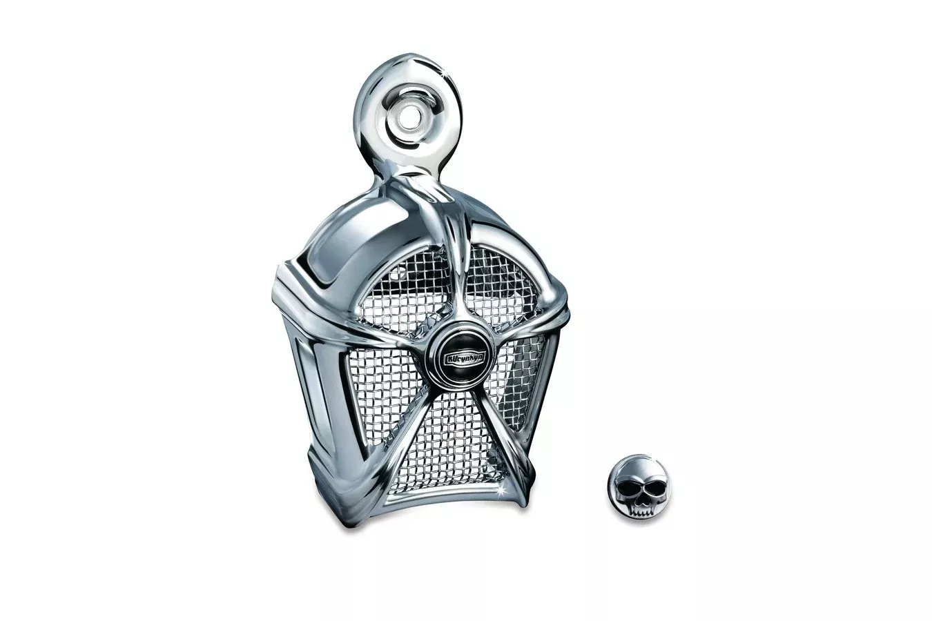 Kuryakyn 7295 Mach 2 Horn Cover-Chrome with Chrome Mesh for Harley Models