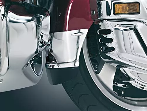 Kuryakyn 7352 Motorcycle Accent Accessory: Front Fender Extension with Mud Flap for 2001-17 Honda Gold Wing GL1800 & F6B Motorcycles, Chrome
