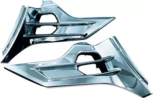 Kuryakyn 7368 Motorcycle Accent Accessory: Louvered Battery Box Covers for 2012-17 Honda Gold Wing GL1800 & F6B Motorcycles, Chrome, 1 Pair