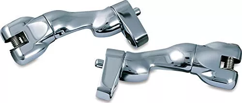 Kuryakyn 7527 Motorcycle Foot Controls: Adjustable Passenger Peg Mounts for 1993-2019 Harley-Davidson Motorcycles, Chrome, 1 Pair