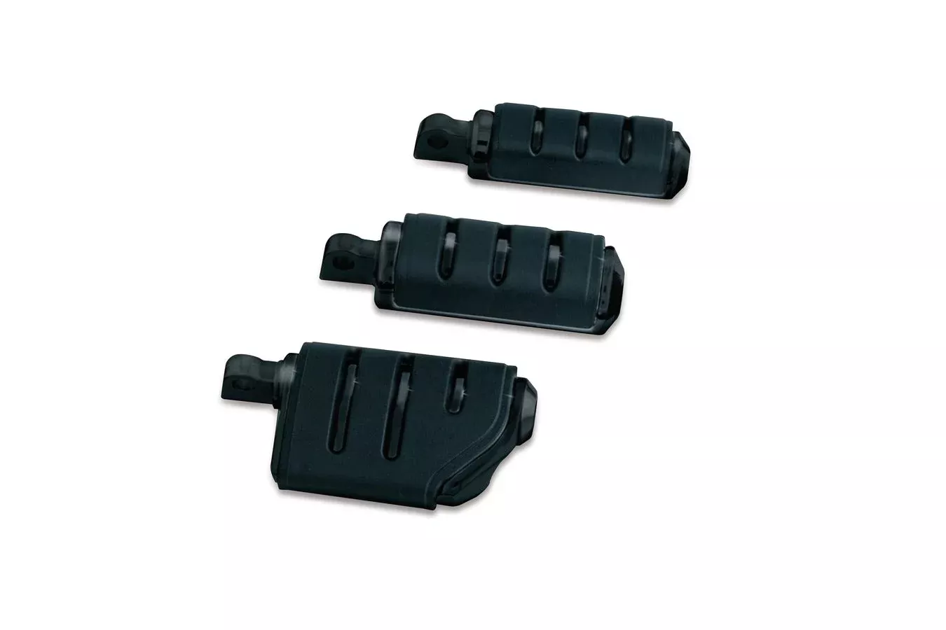 Kuryakyn 7561 Gloss Black Trident Large ISO-Pegs with Male Mount Adapters for Harley