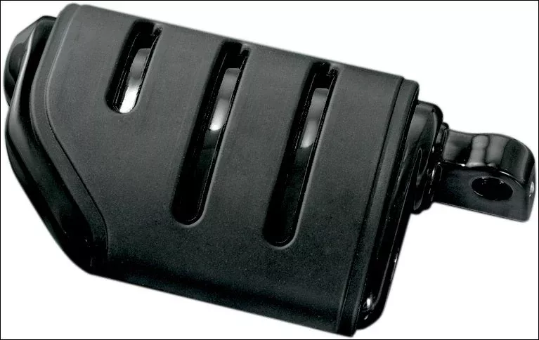 Kuryakyn 7562 Gloss Black Trident Dually ISO-Pegs with Male Mount Adapters