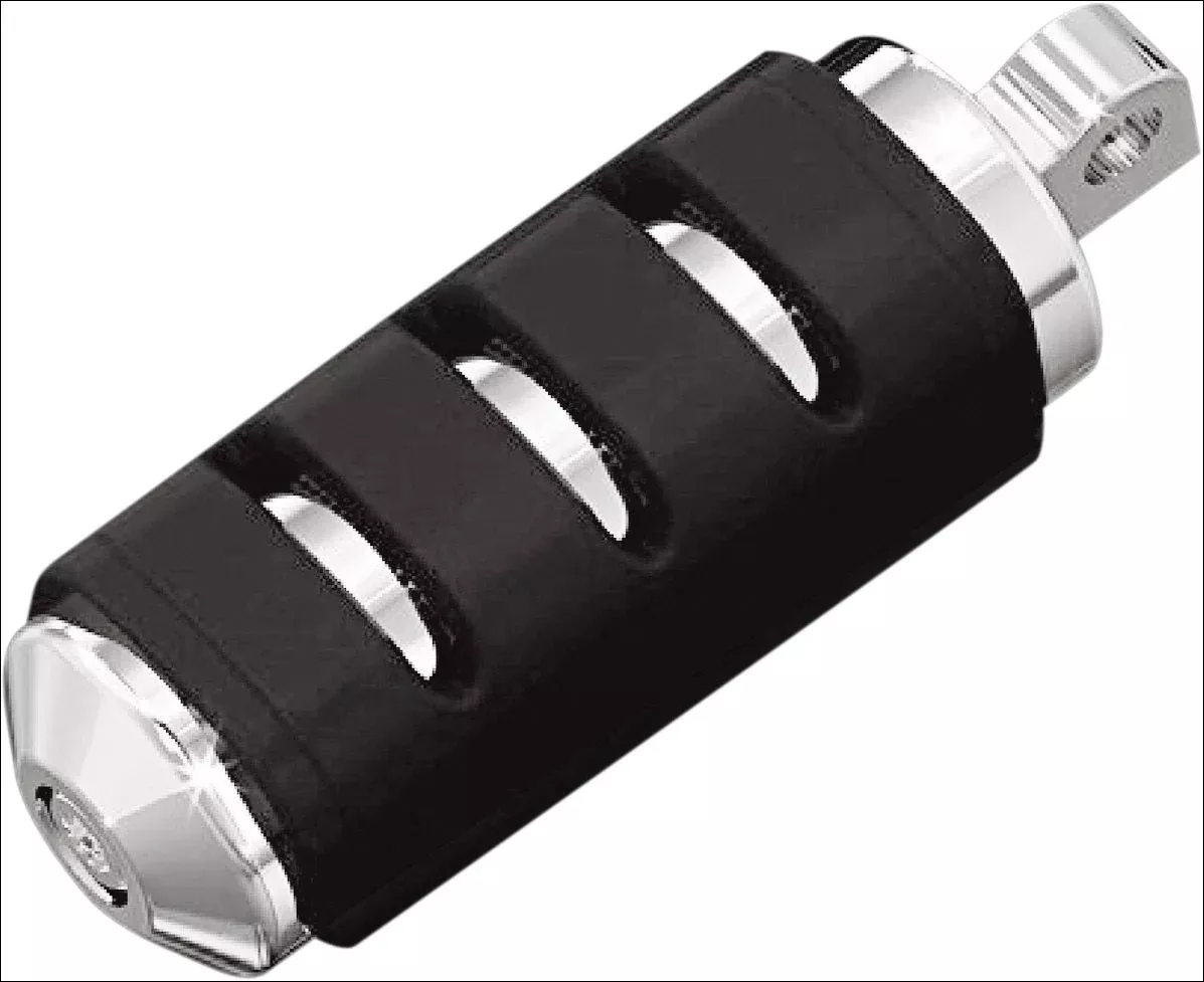 Kuryakyn 7591 Chrome Trident Large ISO-Pegs with Male Mount Adapters for Harley