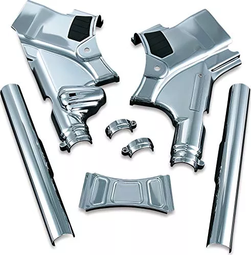 Kuryakyn 7832 Motorcycle Accent Accessory: Deluxe Neck Cover for 2009-13 Harley-Davidson Touring Motorcycles, Chrome, 1 Pair