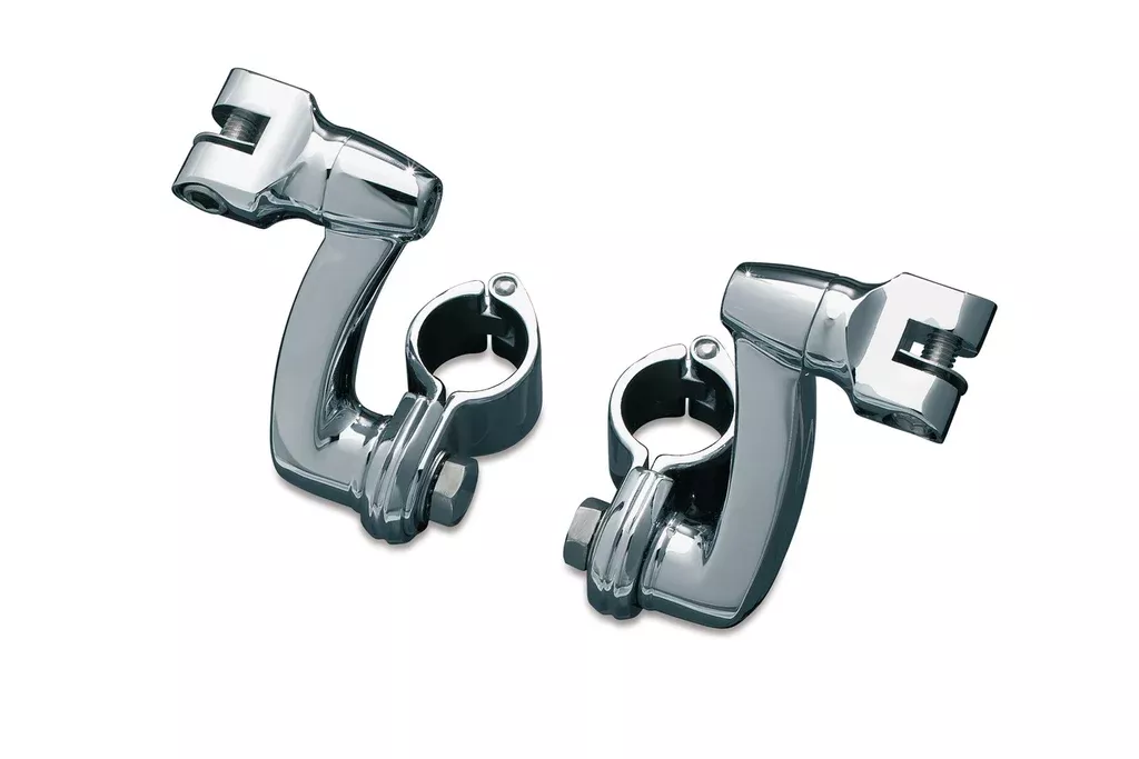 Kuryakyn 7986 - Longhorn Offset Mounts with 1-1 /4-Inch Magnum Quick Clamps - Chrome