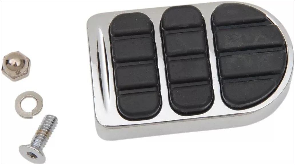 Kuryakyn 8029 Chrome ISO-Brake Lever Pedal Pad for Harley Softail Dyna XG