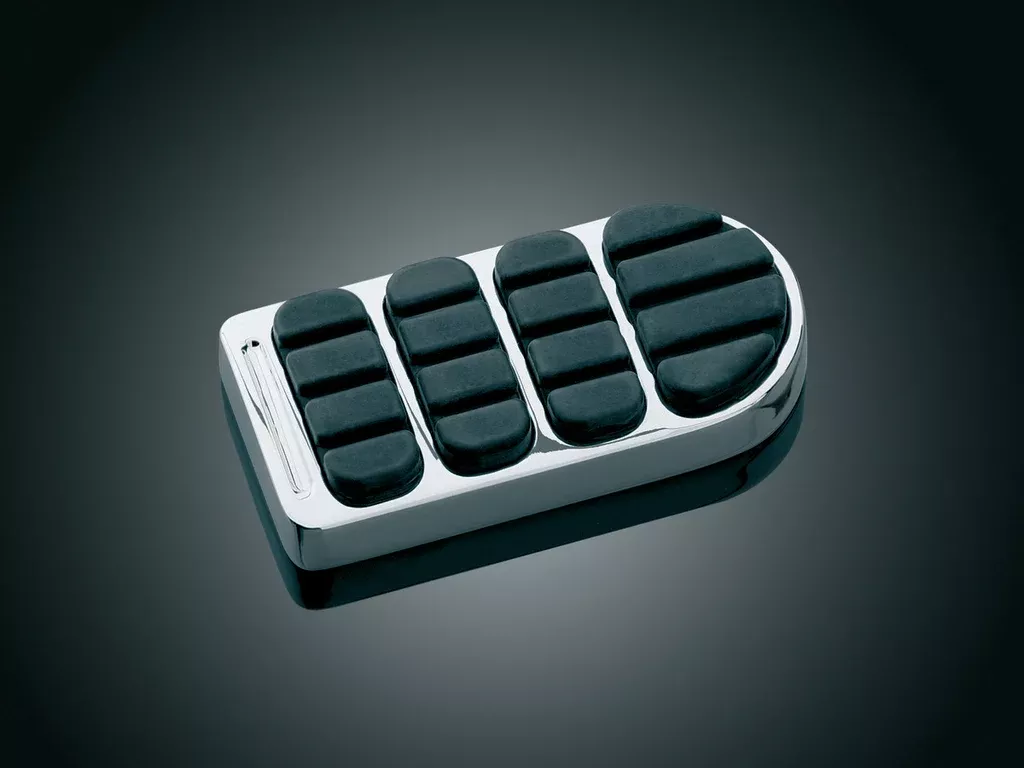 Kuryakyn 8044 - Longhorn Brake Pedal Pad for Harley-Davidson FX & XG - Chrome