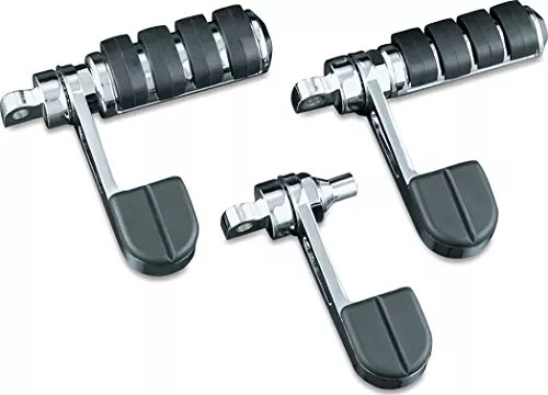 Kuryakyn 8074 Motorcycle Foot Control: ISO Stirrup Heel Rests without Pegs, Chrome, 1 Pair