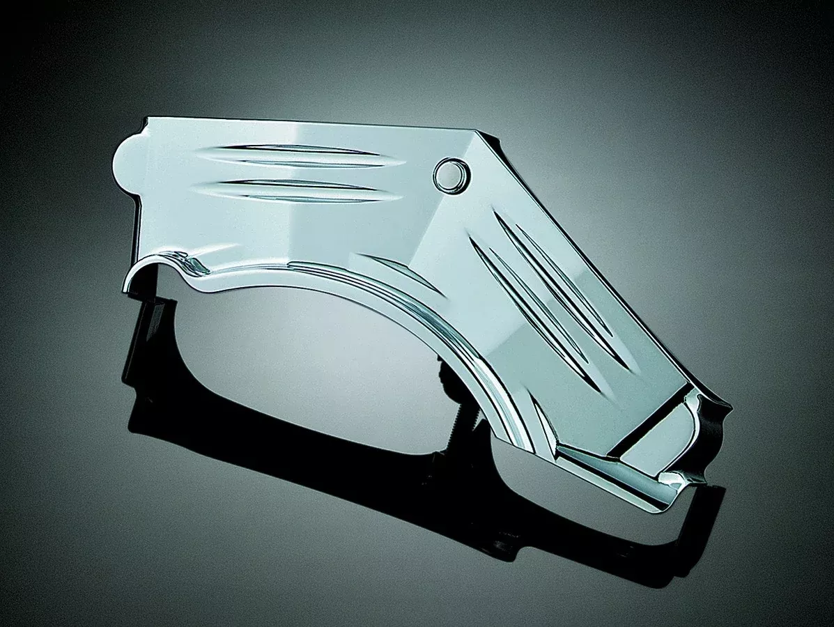Kuryakyn 8143 Chrome Cylinder Base Cover for Harley Twin Cam Models 00-06