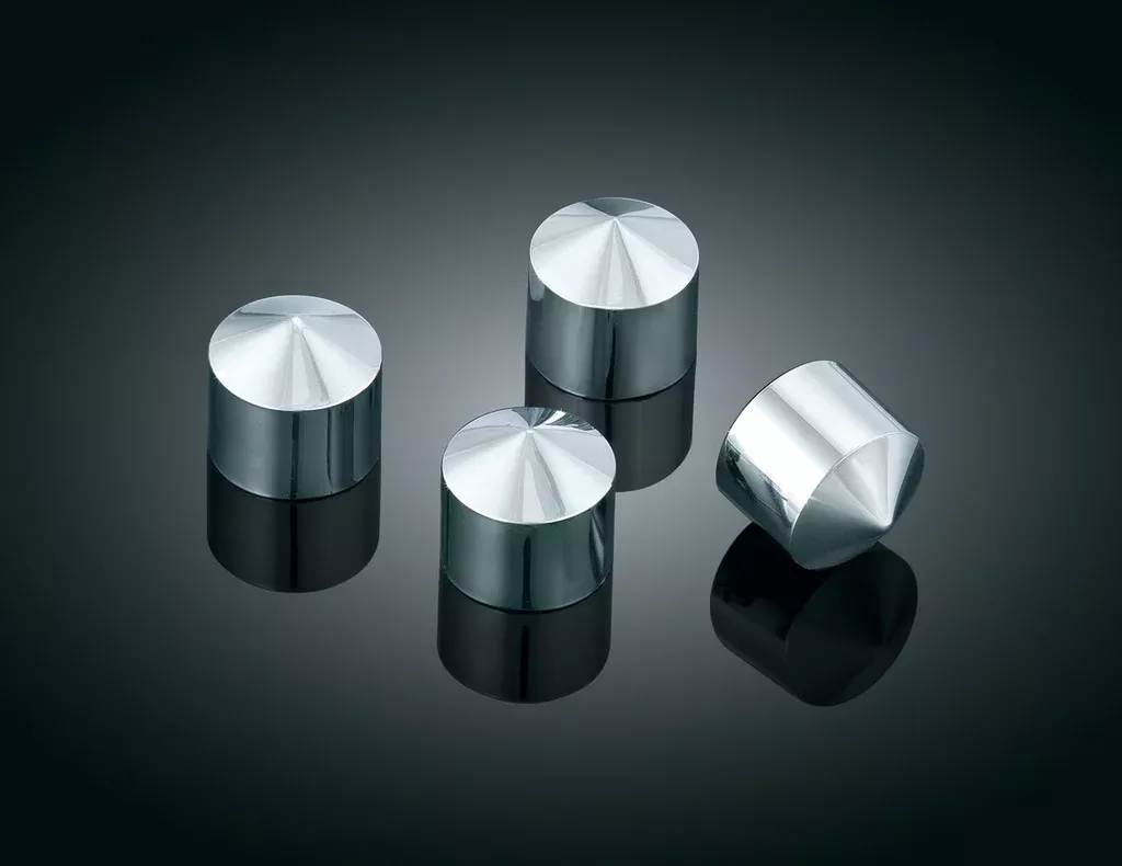 Kuryakyn 8372 – Peaked Rocker Box Bolt Covers – Set of Four – Chrome