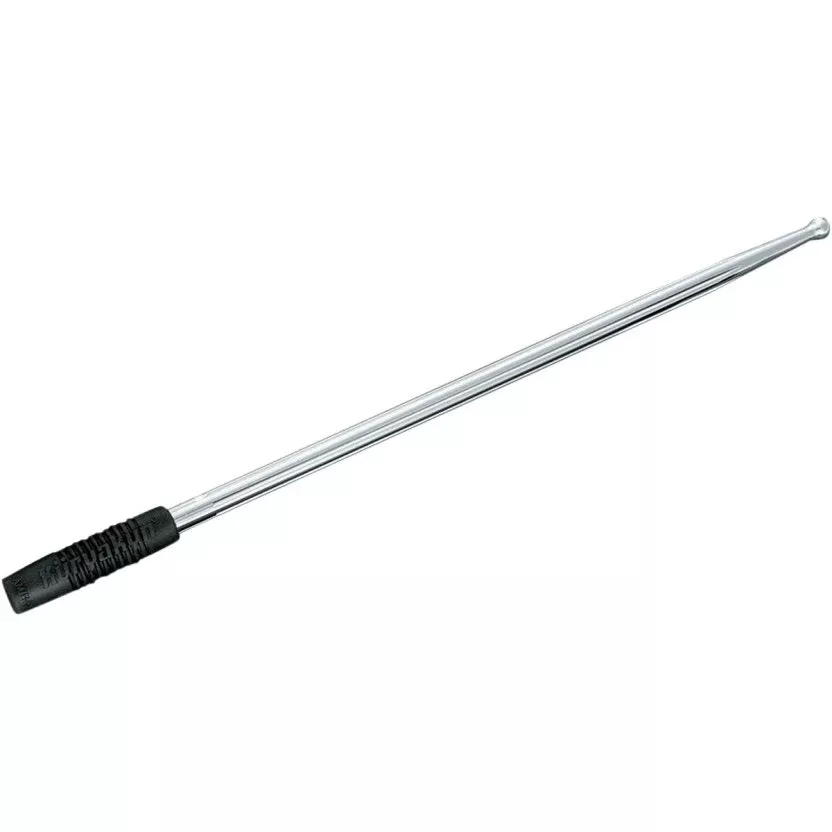 Kuryakyn 863 Billet Round Grooved Chrome Antenna AM FM WB for Harley Victory Indian